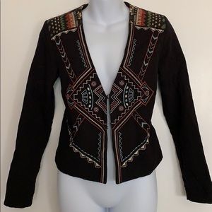 Embroidered and lined jacket